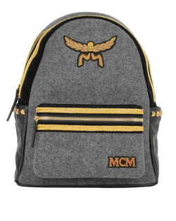 Stark Backpack, Fabric/Leather, Grey, MIK, 3*